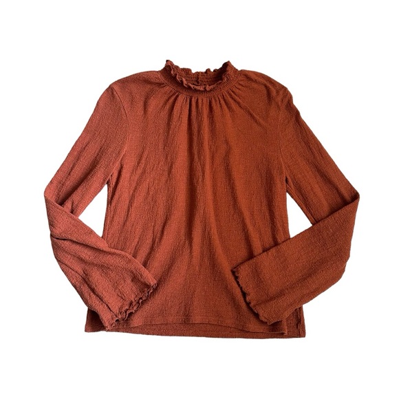 Madewell Texture & Thread Mock Neck Top - Picture 1 of 7